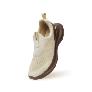 Mono Curve Slip Ons for Men : Ivory Brown