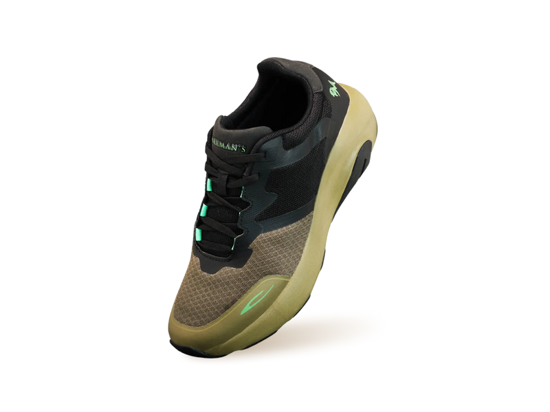 Color Block Sneakers for Women : Olive Black