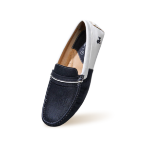Color Block Loafers : White-Black