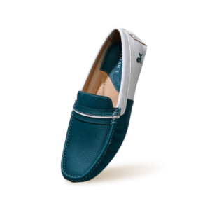Color Block Loafers : White-Green